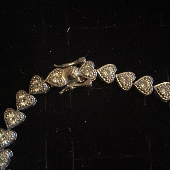 925 heart bracelet with crystals - Picture 2 of 4